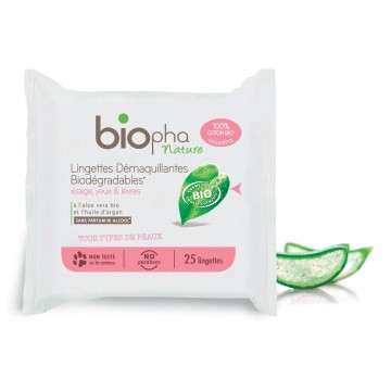 Toallitas desmaquillantes Bio 25 Biopha Organic