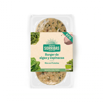 REFRIG BURGER VEGETAL DE ALGAS Y ESPINACAS 160g Sorribas