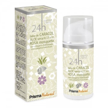 Crema Facial Baba de Caracol con Aloe Vera + Rosa Mosqueta + Ac. Hialuronico SPF15 100ml Prisma Natural