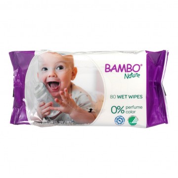 Toallitas Humedas desechables para Bebe Bambo 80 Bambo