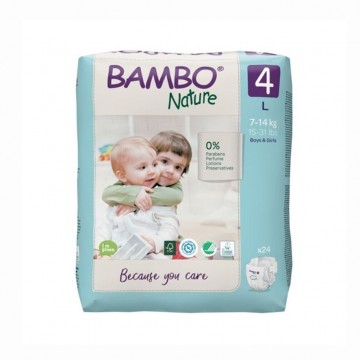 Pañales Talla 4-L de 7 a 14 kg Eco 24 Bambo