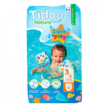 Pañales para Baño Talla-3 de 4-9 kg Eco 12uds Tidoo Nature