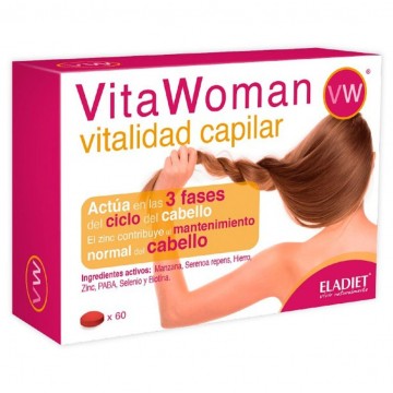 Vitawoman Vitalidad Capilar SinGluten 60comp Eladiet