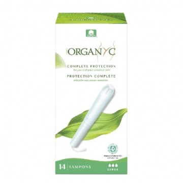 Tampon Super con Aplicador 14uds Organyc