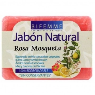 Jabon Natural Rosa Mosqueta Bio 100g Bifemme