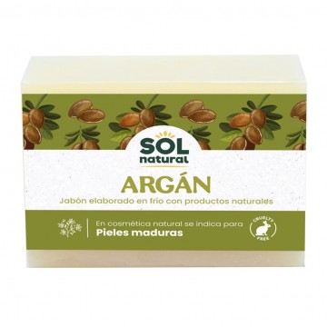 Jabon de Argan en Pastilla Vegan 100g Solnatural