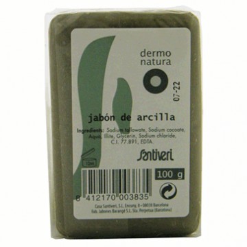 Jabon Arcilla Piel Grasa 100g Santiveri