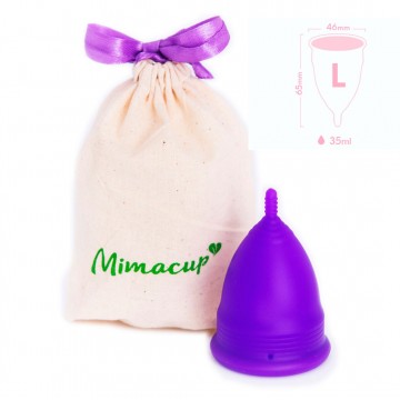 Copa Menstrual Violeta Opaca Talla L 46x65mm 1ud Mimacup