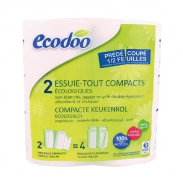 Papel Cocina Compacto Reciclado Eco 2uds Ecodoo