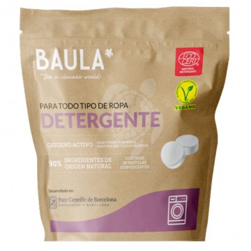 Detergente Ropa Oxigeno Activo Eco Vegan 20 pastillas Baula