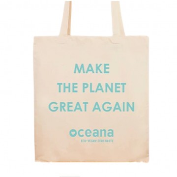 Bolsa de Algodon Planet 38x42 Eco Vegan 1ud Oceana