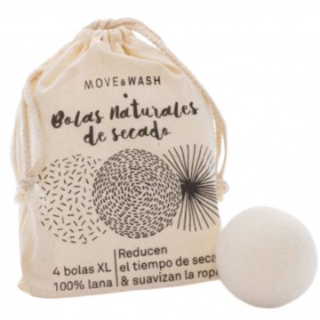 Bolas Naturales de Secado Caja Carton 4uds Move & Wash