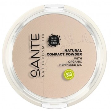 Maquillaje Natural Compact Powder 01 Cool Ivory Vegan 9g Sante