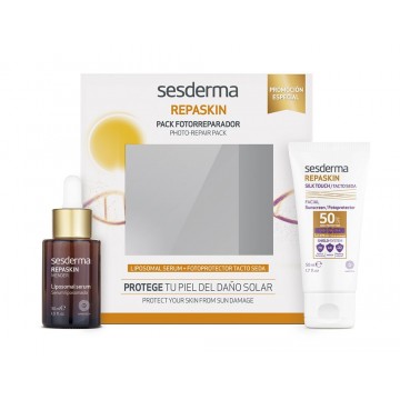 Pack Repaskin Mender Serum + Facial Tacto Seda SPF50 1ud Sesderma