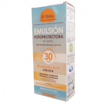 Emulsion Fotoprotectora en Spray SPF30 200ml Shila