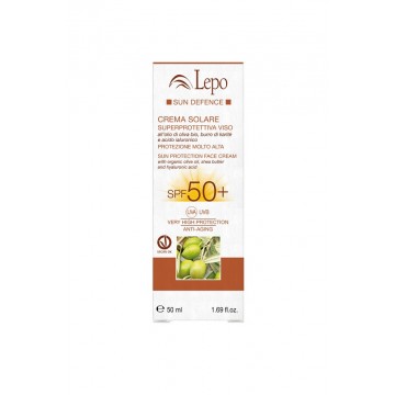 Crema Solar Facial Proteccion Total SPF50+ Vegan 50ml Lepo