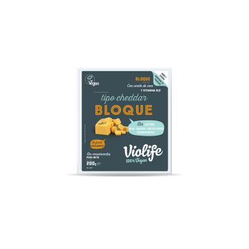 REFRIG QUESO VIOLIFE CHEDDAR BLOQUE 200 GR.