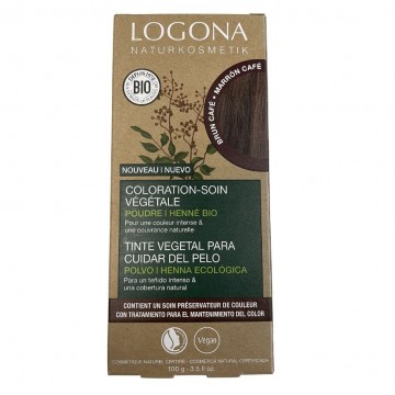 Tinte Vegetal Marron Cafe Bio 100g Logona