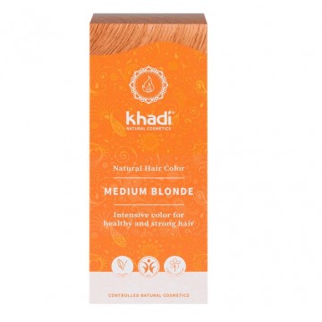 Tinte Natural Rubio Medio 100% Vegetal Vegan 100g Khadi