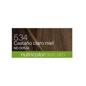 Tinte Delicato Castaño Claro Miel 5.34 140ml Biokap