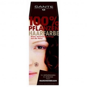 Tinte Castaño colorante Vegetal en polvo Bio 100g Sante