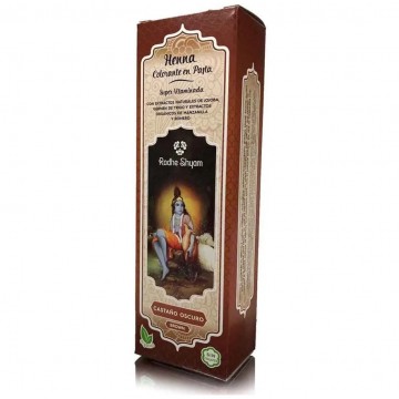 Henna Castaño Oscuro Pasta 200ml Radhe Shyam