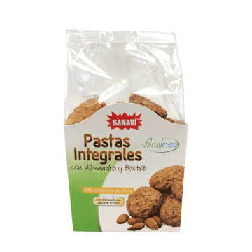 Galletas Integrales con Almendra y Baobab Vegan 300g Sanavi