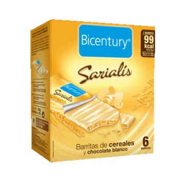 Barritas de Cereales y Chocolate Blanco Saciantes 160g Bicentury