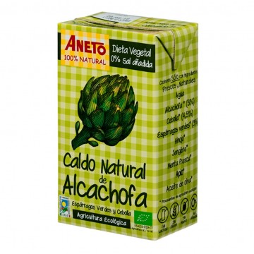 Caldo Natural de Alcachofa SinGluten Eco 1L Aneto