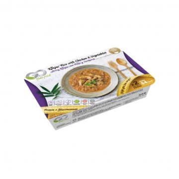 Arroz Konjac Pollo y Verduras SinGluten 250g The Konjac Shop