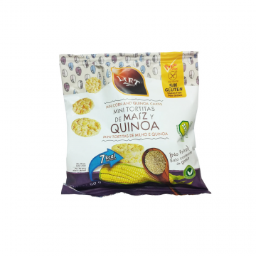 MINI TORTITAS DE MAIZ  Y QUINOA SIN GLUTEN 50 GR