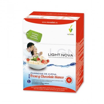 Light Nova Porridge de avena fresa y chocolate blanco 6 Sobres Nova Diet