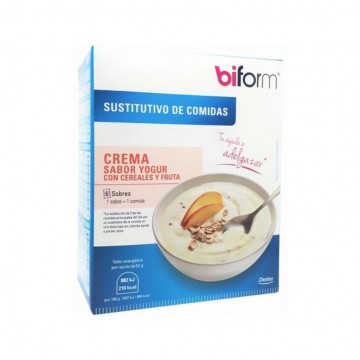 Crema Sustitutivas Sabor Yogur con Cereales y Frutas 6 Sobres Biform