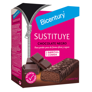 Barritas Sustituye de Chocolate Negro 4uds Bicentury