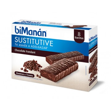 Barritas Sustitutivas Chocolate Fondant 10uds Bimanan