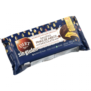 GALLETAS FINAS ARROZ CHOCOLATE  S GLUTEN 140 GR