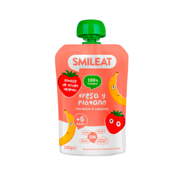 POUCH FRESA PLATANO 100 G (+4MESES)