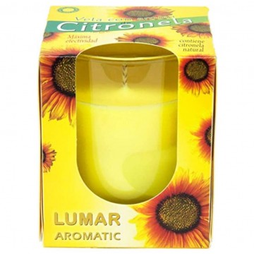 Vela Perfumada Citronela Vaso 85x70mm 1ud Lumar