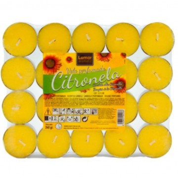 Vela Citronela Tealights 14x35mm 20uds Lumar