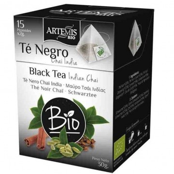 Te Negro Chai India Vegan Bio 15 Piramides Artemis