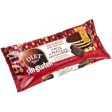 TORTITAS DE MAIZ CHOCOLATE  NEGRO SIN GLUTEN 125 GR