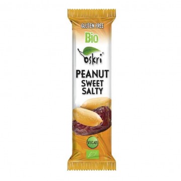 Barrita Cacahuetes Dulces SinGluten Bio Vegan 12uds Oskri