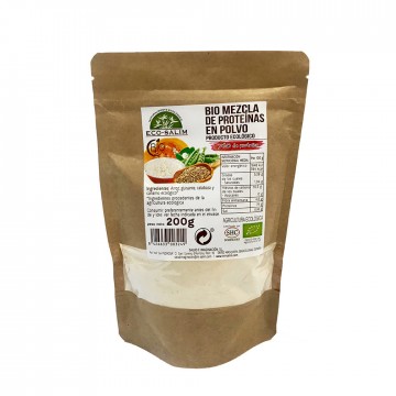 Mezcla de Proteinas en Polvo SinGluten Bio Vegan 200g Eco-Salim