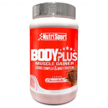 Bodyplus Muscle Gainer Sabor Chocolate Proteinas SinGluten 850g Nutri-Sport