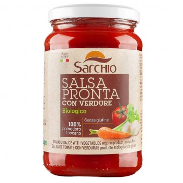 Salsa Tomate Verduras Eco SinGluten 340g Sarchio