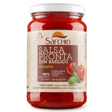 Salsa de Tomate Albahaca Eco SinGluten 340g Sarchio