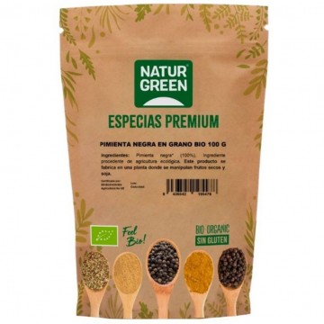 Pimienta Negra en Grano SinGluten Bio Vegan 100g Natur Green