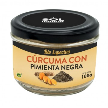 Curcuma con Pimienta Negra en Polvo Bio 100g Solnatural