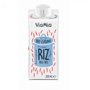 Crema de Arroz para Cocinar Bio Bio Vegan SinGluten 200ml Viamia