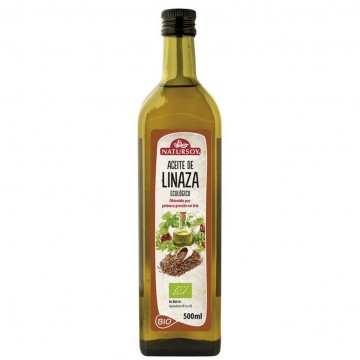 Aceite de Linaza 1ª Presion en Frio Bio 500ml Natursoy